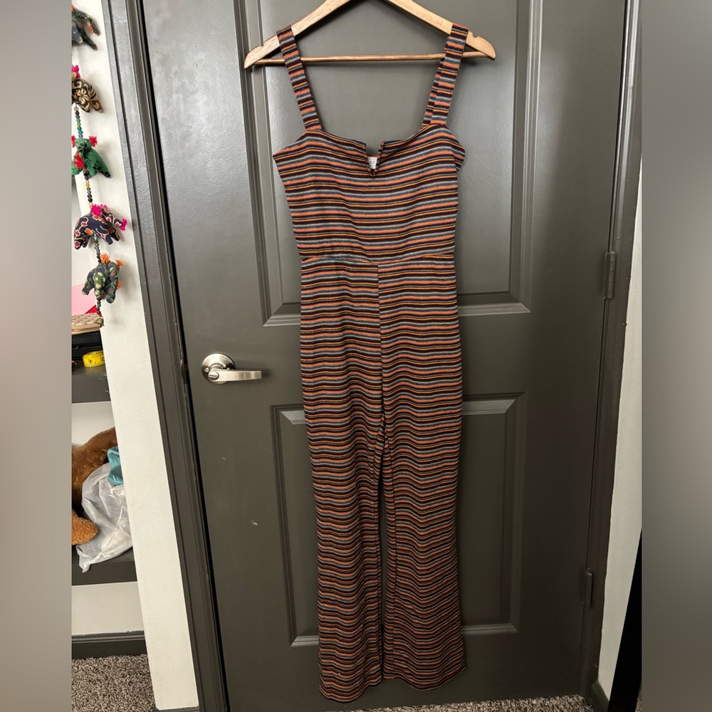 Sage Multicolor Striped Jumpsuit